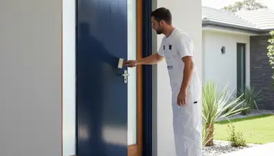 Professional door painting and refinishing in Milwaukee, WI by expert residential painters