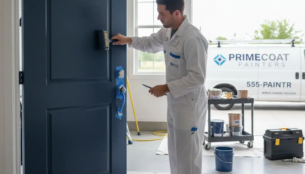 Professional door painting service in Milwaukee, WI enhancing home entry with durable finish