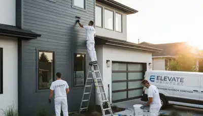 Professional exterior house painters working in Milwaukee, WI with weather-resistant finishes