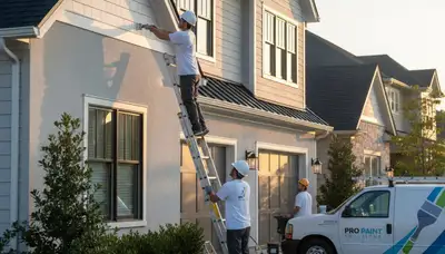 Professional gutter painting on Milwaukee WI home for rust protection and curb appeal