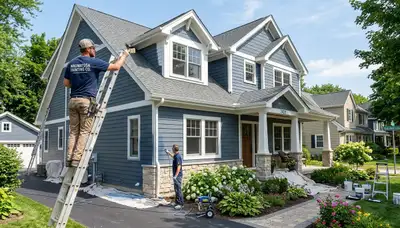 Professional house painters in Milwaukee WI providing exterior and interior painting services