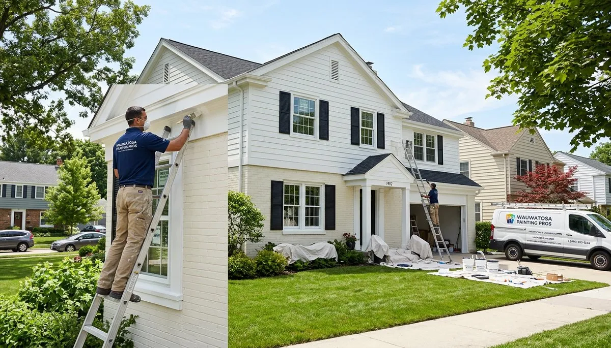 Professional house painters in Milwaukee WI providing exterior home painting services