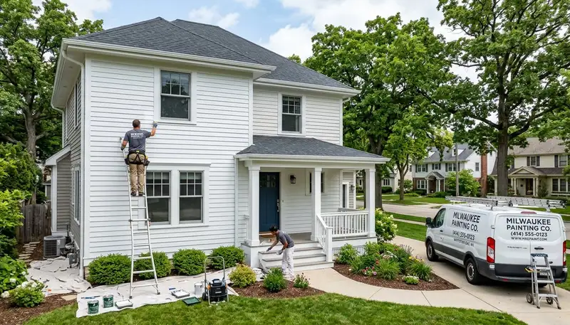 Professional house painters in Milwaukee WI providing expert residential exterior painting services