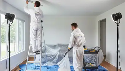 Professional popcorn ceiling removal Milwaukee WI transforming textured ceilings to smooth surfaces