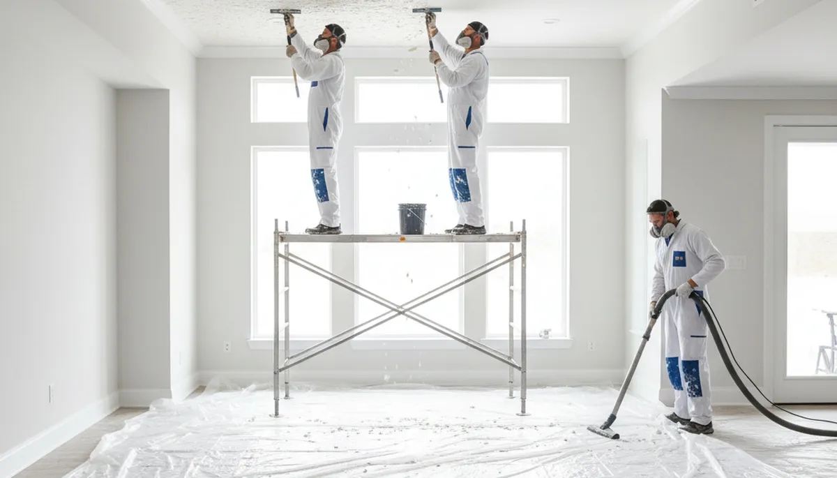 Professional popcorn ceiling removal and painting in Milwaukee, WI home interior